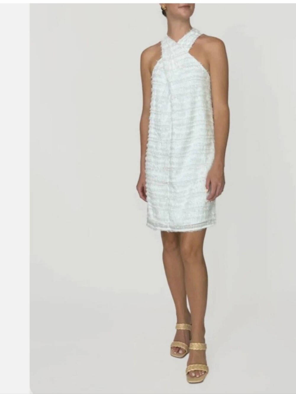 Abbey Glass Alys White Halter Dress - Women's